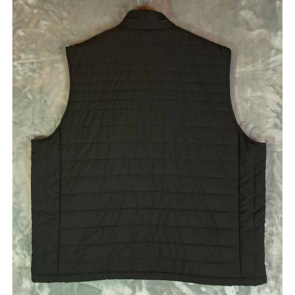 Jos A Bank Reserve Men's Black Quilted Puffy Vest Full Zip Pockets Sz 2X XXL - Picture 2 of 8